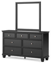 Load image into Gallery viewer, Lanolee Full Panel Bed with Mirrored Dresser, Chest and 2 Nightstands
