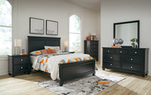 Load image into Gallery viewer, Lanolee Full Panel Bed with Mirrored Dresser, Chest and 2 Nightstands
