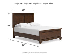 Load image into Gallery viewer, Danabrin Full Panel Bed with Mirrored Dresser
