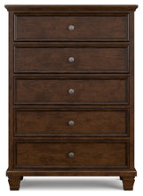 Load image into Gallery viewer, Danabrin Full Panel Bed with Mirrored Dresser, Chest and 2 Nightstands
