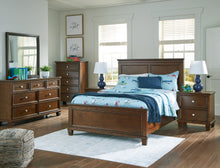 Load image into Gallery viewer, Danabrin Full Panel Bed with Mirrored Dresser, Chest and 2 Nightstands
