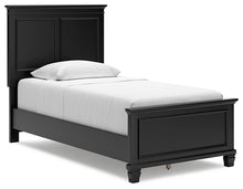 Load image into Gallery viewer, Lanolee Twin Panel Bed with Mirrored Dresser and 2 Nightstands
