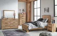 Load image into Gallery viewer, Hyanna Twin Panel Bed with Mirrored Dresser, Chest and Nightstand
