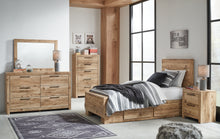 Load image into Gallery viewer, Hyanna Twin Panel Bed with Storage with Mirrored Dresser, Chest and 2 Nightstands
