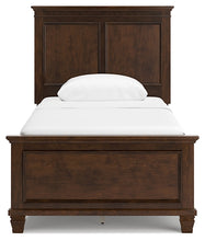 Load image into Gallery viewer, Danabrin Twin Panel Bed with Mirrored Dresser and 2 Nightstands
