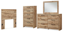 Load image into Gallery viewer, Hyanna Twin Panel Headboard with Mirrored Dresser and Chest
