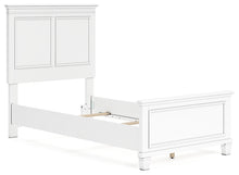 Load image into Gallery viewer, Fortman Twin Panel Bed with Mirrored Dresser, Chest and Nightstand
