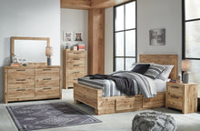 Load image into Gallery viewer, Hyanna Full Panel Bed with Storage with Mirrored Dresser and 2 Nightstands
