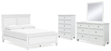 Load image into Gallery viewer, Fortman Queen Panel Bed with Mirrored Dresser and Chest
